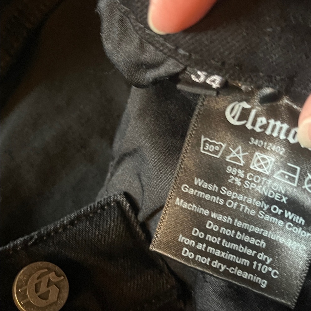 Godspeed Black Logo Patch Denim Jeans – Men’s Size 34 - Picture 2 of 4